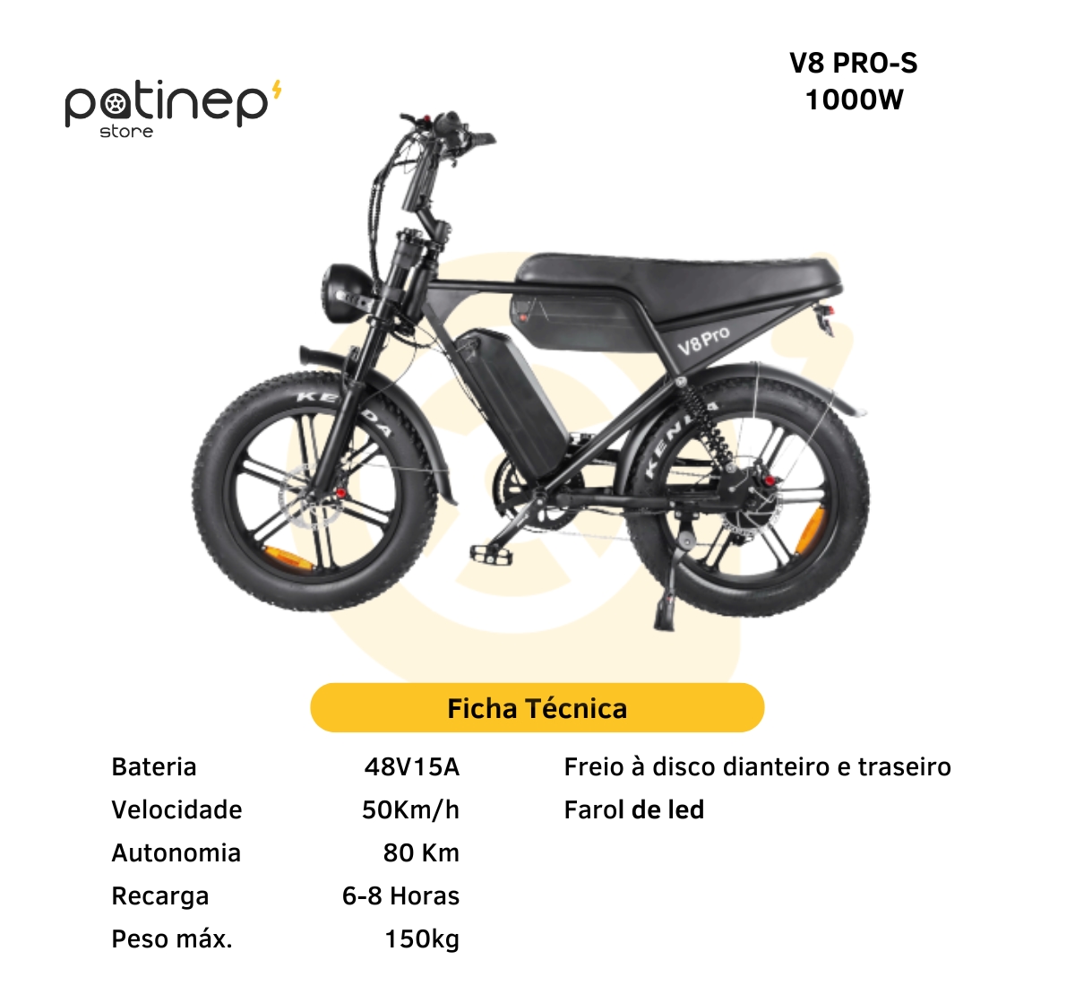 Autopropelido Bike V8 Pro-S